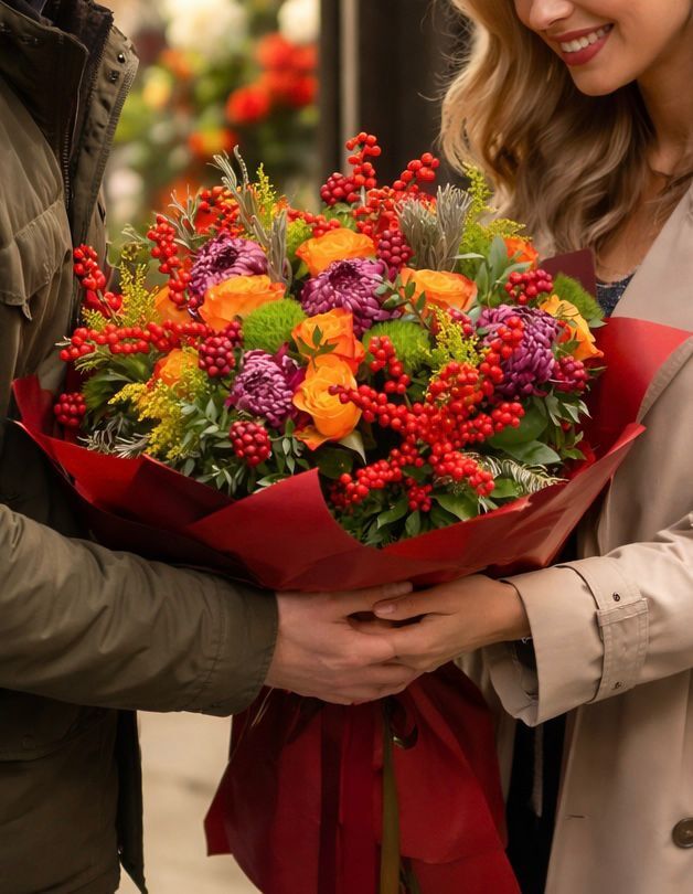 Renkli Kır çiçekleri Buketi