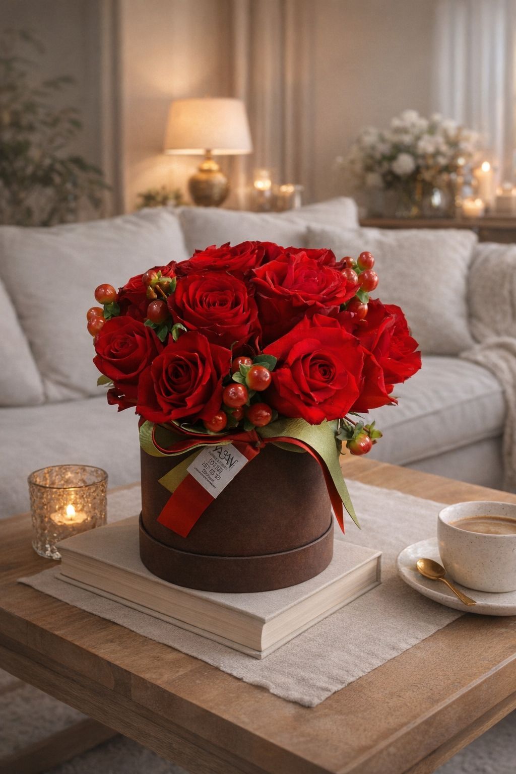 Kırmızı Kutu Gül Arajmanı