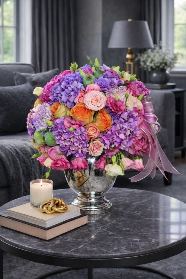 Renkli Bahar Çiçek Aranjmanı