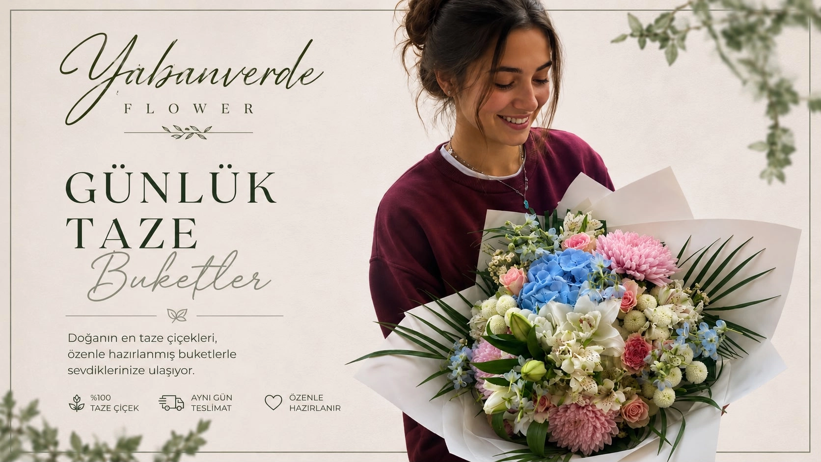 Günlük Taze Hazırlanmış Buketler