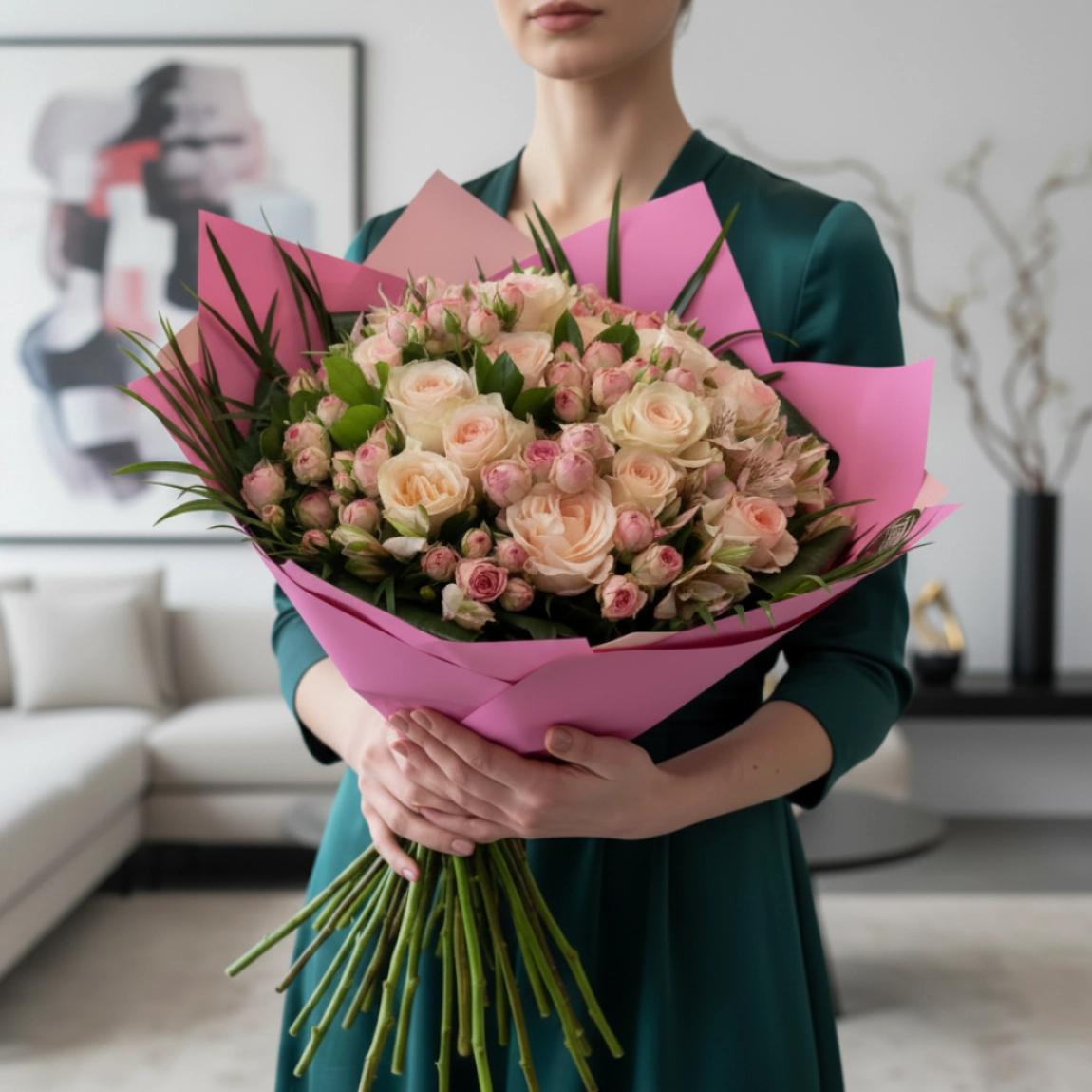 Pembe Gül Buketi