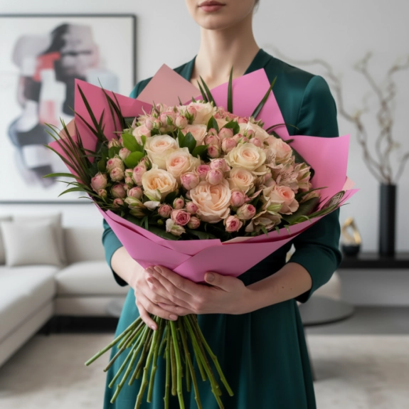 Pembe Gül Buketi